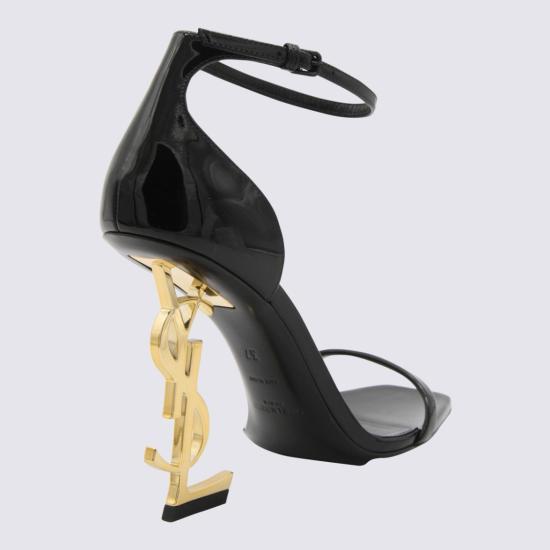 26FW 생로랑 오피움 샌들 페이턴트 5576621TV1A1000 Black - SAINT LAURENT