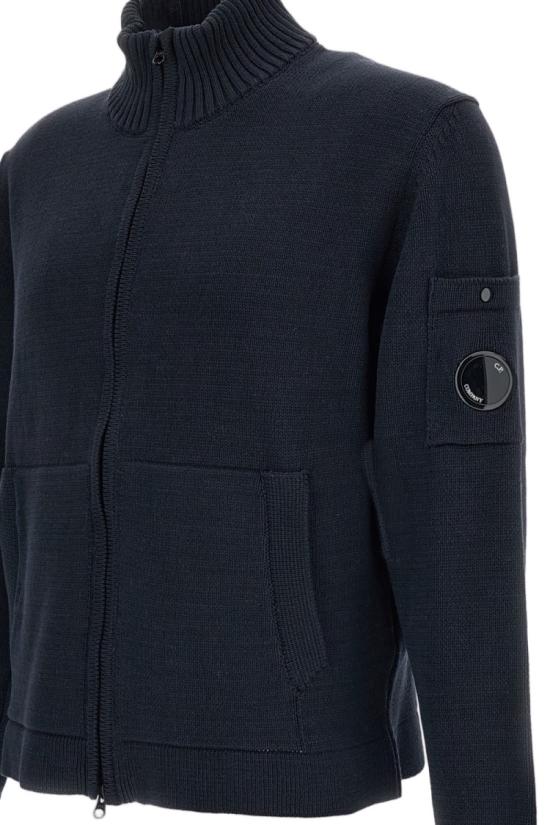 26SS 씨피 컴퍼니 컴팩트 코튼 지퍼 가디건 20CMKN092A110058A888 Blue - C.P. COMPANY