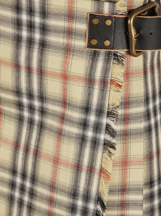 26SS 버버리 체크 울 미니 킬트 8118152 B9368 Neutrals - BURBERRY
