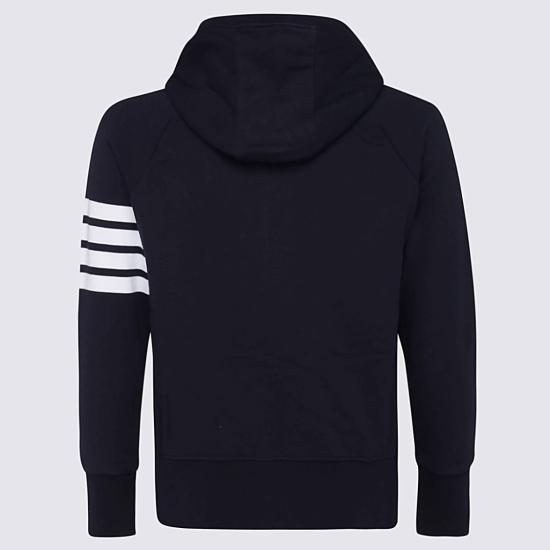 26FW 톰브라운 클래식 루프백 4바 풀 지퍼 후디 MJT022H00535461 Black - THOM BROWNE