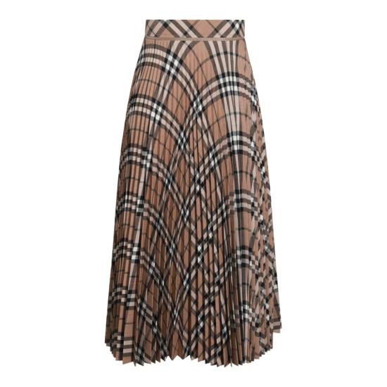  버버리 체크 플리츠 스커트 8093011C1202 Brown - BURBERRY
