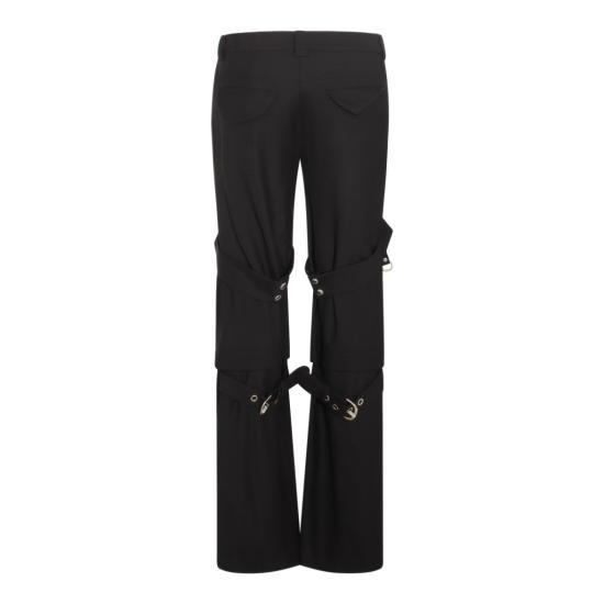  오프화이트 스트레이트 팬츠 OWCF020F23FAB0011000 Black - OFF WHITE