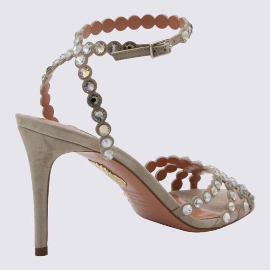 26FW 아쿠아주라 샌들 TQLMIDS0SUESTN Brown - AQUAZZURA
