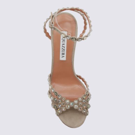 26FW 아쿠아주라 샌들 TQLMIDS0SUESTN Brown - AQUAZZURA