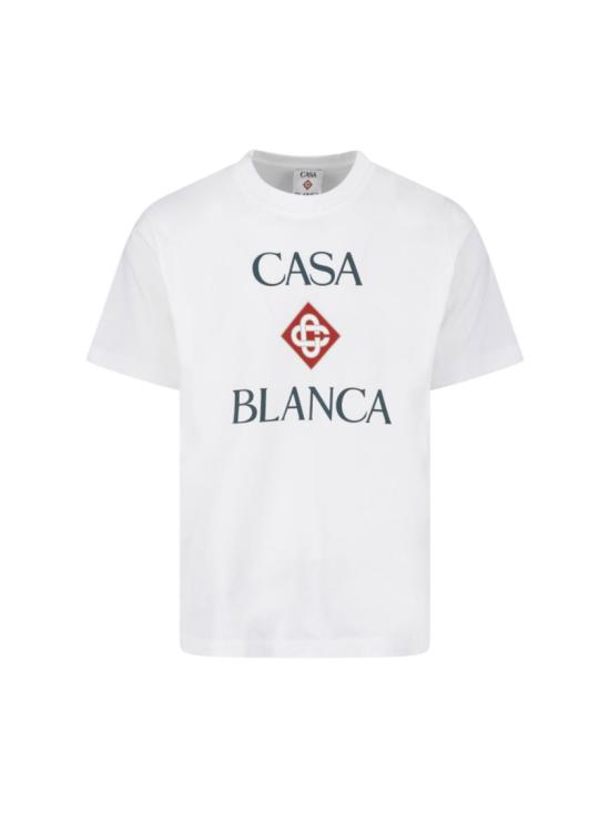 26FW 카사블랑카 반팔 티셔츠 M PF26 JTS 001 20CASABLANCA STACKED LOGO White