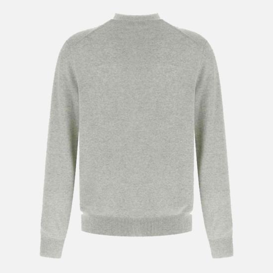 25FW 메종키츠네 폭스 헤드 메리노 레귤러 가디건 PM00501KT1181H120 Grey - MAISON KITSUNE