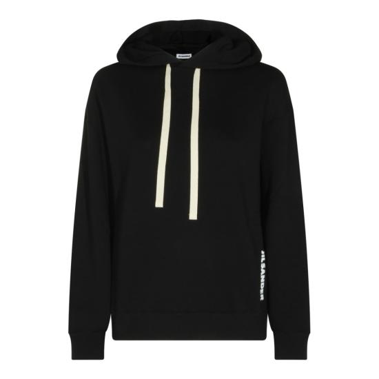 26FW 질샌더 후드 티셔츠 J02GU0123J20128001 Black