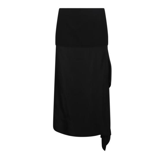  질샌더 롱 스커트 J02MA0233J20050001 Black