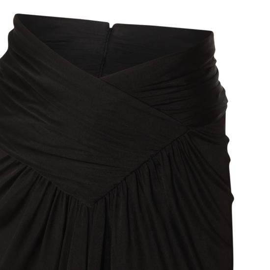  생로랑 드레이프 펜슬 스커트 776439Y7F981000 Black - SAINT LAURENT