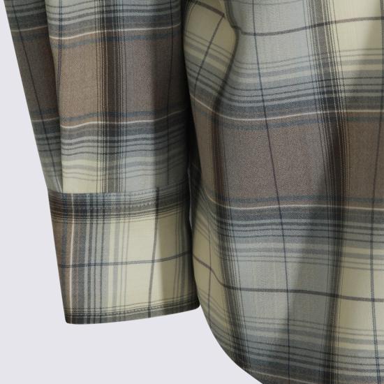 26SS 오라리 긴팔 셔츠 A26SS01LCBLUE GRAY CHECK Grey - AURALEE