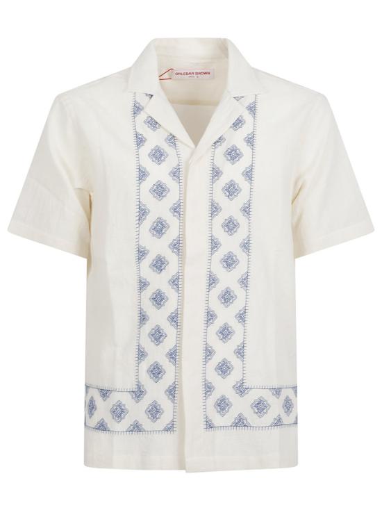 26SS 올레바 브라운 반팔 셔츠 282479 White