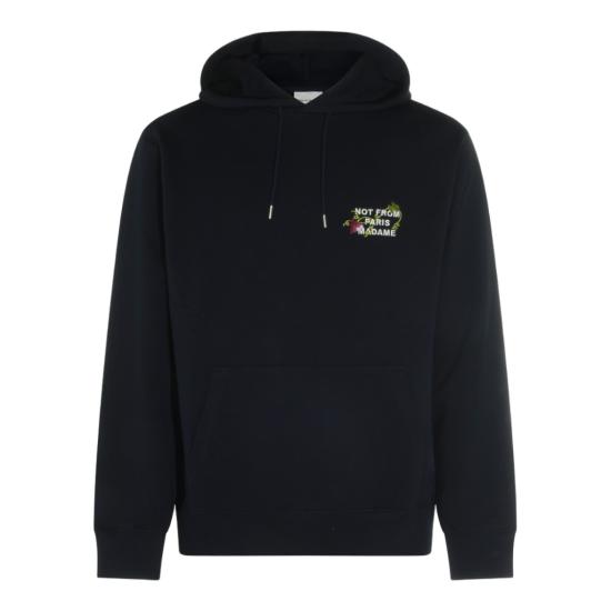 26FW 드롤드무슈 후드 티셔츠 LHO208CO127NY Black