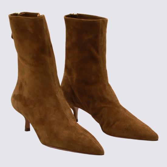 26FW 아쿠아주라 부츠 MNRMIDB0SUECHT Brown - AQUAZZURA