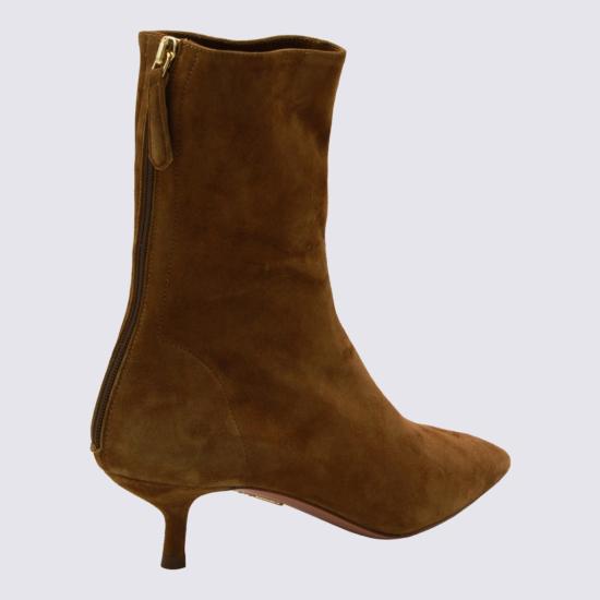 26FW 아쿠아주라 부츠 MNRMIDB0SUECHT Brown - AQUAZZURA
