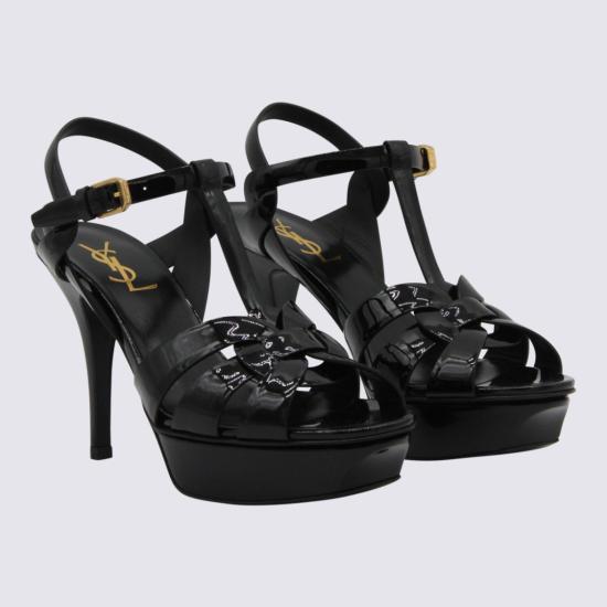 26FW 생로랑 트리뷰트 플랫폼 샌들 315490AAAOW1000 Black - SAINT LAURENT