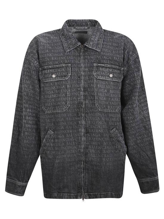 26SS 발렌시아가 데님 셔츠 856919MTTWA51269 Grey