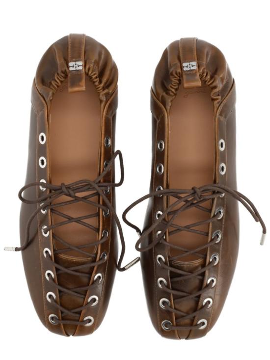 25FW 가니 플랫 슈즈 S3093 826 Brown - GANNI