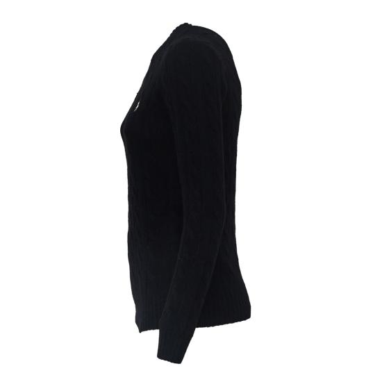 26FW 폴로 랄프로렌 폴로 자수 케이블 니트 스웨터 211971865005 Black - POLO RALPH LAUREN