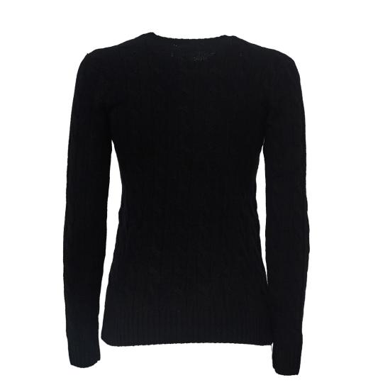 26FW 폴로 랄프로렌 폴로 자수 케이블 니트 스웨터 211971865005 Black - POLO RALPH LAUREN