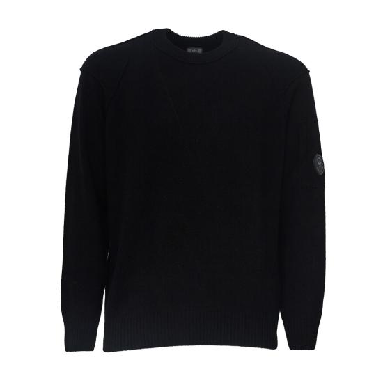 26FW 씨피 컴퍼니 램스울 GRS 크루넥 렌즈 스웨터 RFCMKN707A110149A Black