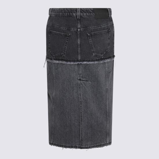  알렉산더 맥퀸 데님 스커트 802093QMACX1307 Grey - ALEXANDER MCQUEEN