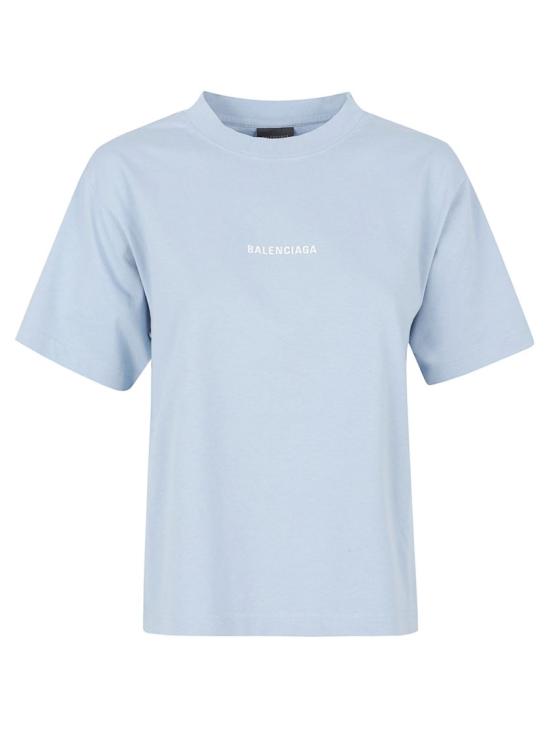 26SS 발렌시아가 반팔 티셔츠 850990WTTVJ14773 Blue