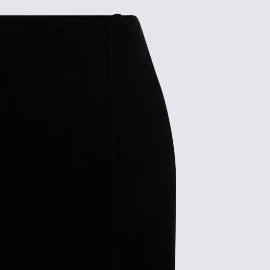 25FW 생로랑 미디 스커트 826769Y580T1000 Black - SAINT LAURENT