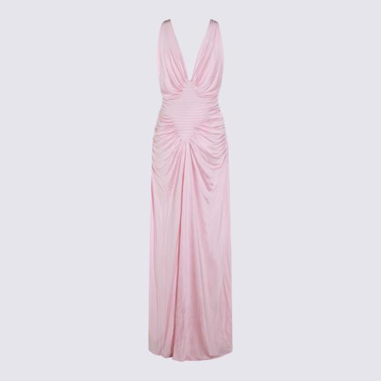 26FW 베르사체 미디 원피스 10246991A124971PS10 Pink - VERSACE