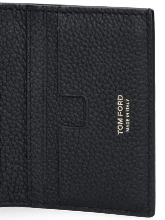 26FW 톰포드 그레인 레더 폴딩 카드 홀더 Y0279 LCL158GNAA Black - TOMFORD