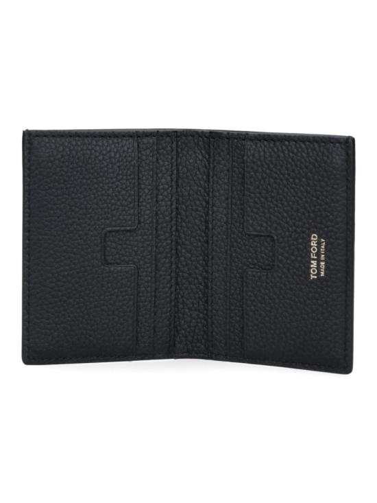26FW 톰포드 그레인 레더 폴딩 카드 홀더 Y0279 LCL158GNAA Black - TOMFORD