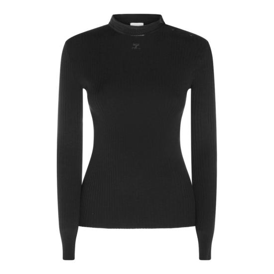 26FW 쿠레쥬 스웨터 326MPU285FI00019999 Black