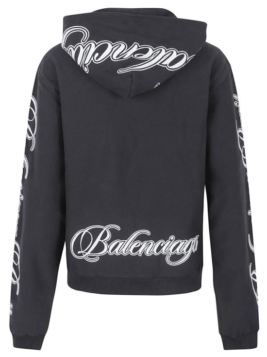 26SS 발렌시아가 후드 티셔츠 851236WTTVM86552 Black - BALENCIAGA