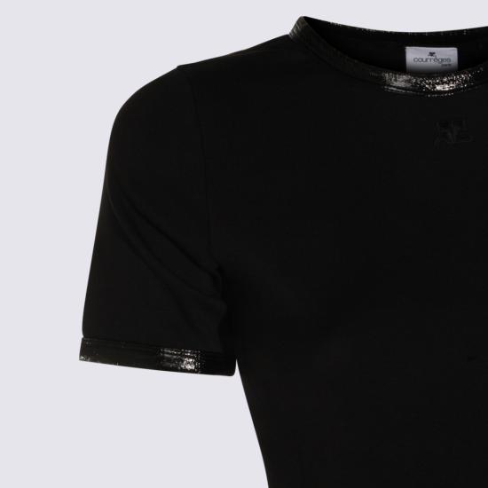 26FW 쿠레쥬 반팔 티셔츠 326JTS017JS03119999 Black - COURREGES