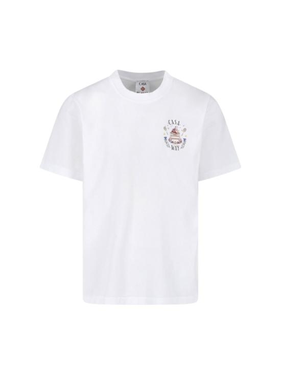 26FW 카사블랑카 반팔 티셔츠 M PF26 JTS 001 05CASAWAY White
