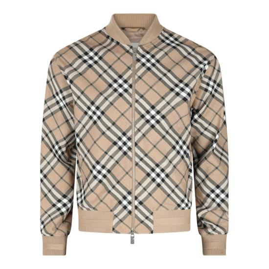  버버리 체크 울 블렌드 봄버 자켓 8092963C1202 Neutrals