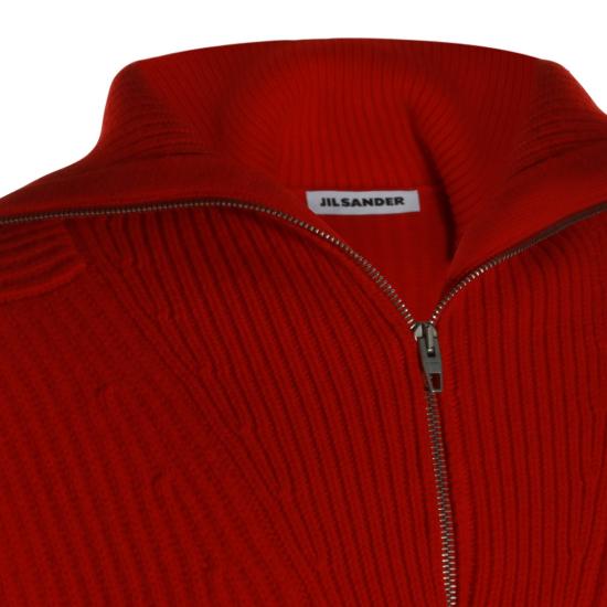 26FW 질샌더 집업 니트 J22GP0291J14848626 Red - JIL SANDER
