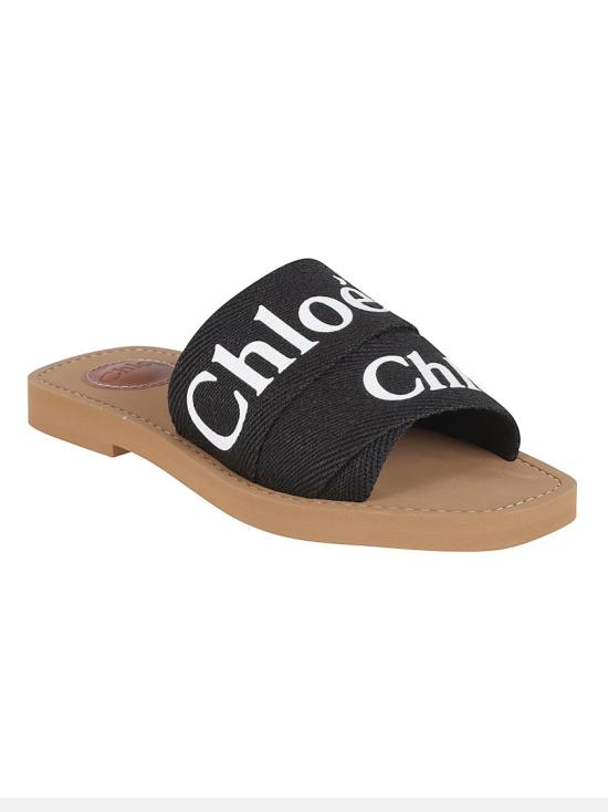 26FW 끌로에 우디 플랫 뮬 CHC22U188Z3001 Black - CHLOE