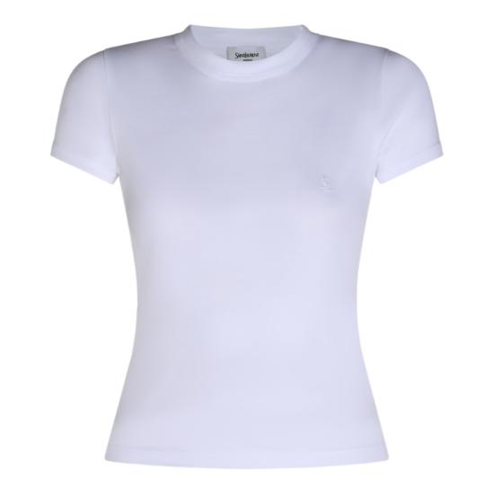 26FW 생로랑 반팔 티셔츠 869630Y38BD9000 White