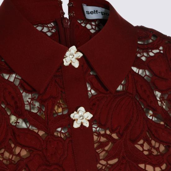 26FW 셀프 포트레이트 미디 원피스 PF26111SABUBURGUNDY Red - SELF PORTRAIT