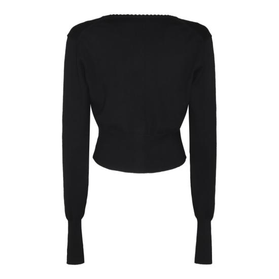 26FW 비비안웨스트우드 베아 크롭드 가디건 1803002UY001VN402 Black - VIVIENNE WESTWOOD