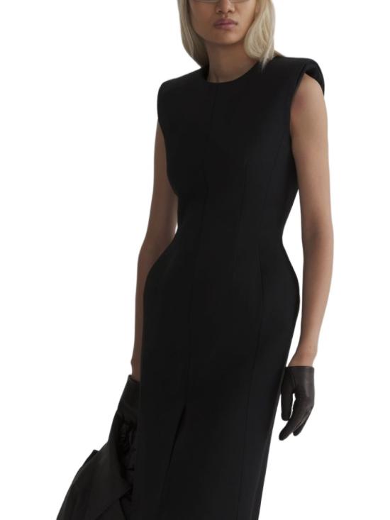 26FW 뮈글러 미디 원피스 26F1RO 18691020 1999 Black - MUGLER