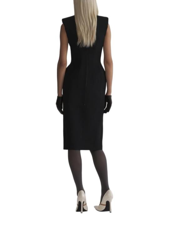 26FW 뮈글러 미디 원피스 26F1RO 18691020 1999 Black - MUGLER