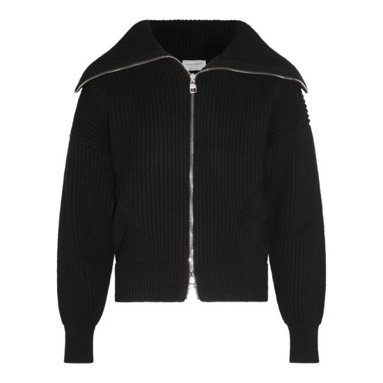  알렉산더 맥퀸 집업 니트 760751Q1RTN1000 Black