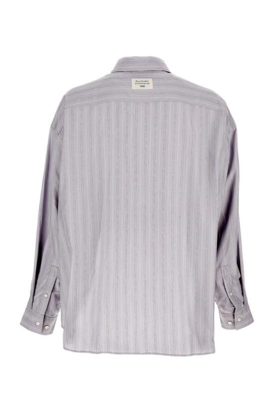 26SS 아크네 스튜디오 스트라이프 버튼업 BB0698AM4 Grey - ACNE STUDIOS