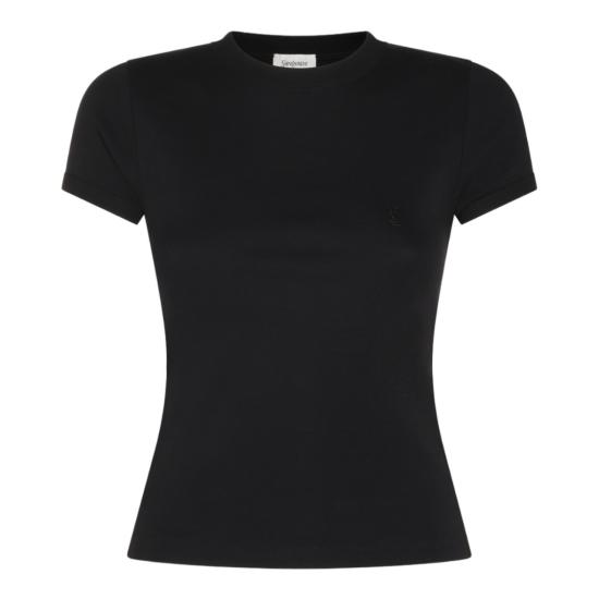 26FW 생로랑 반팔 티셔츠 869630Y38BD1000 Black