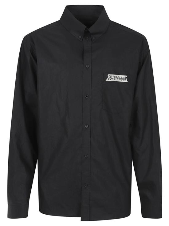 26SS 발렌시아가 긴팔 셔츠 857809MTRM281000 Black