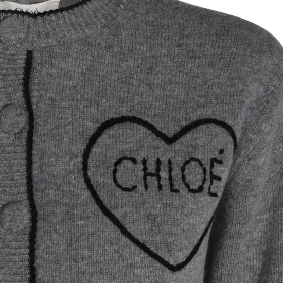 26FW 끌로에 가디건 CH26AMC15710012 Grey - CHLOE