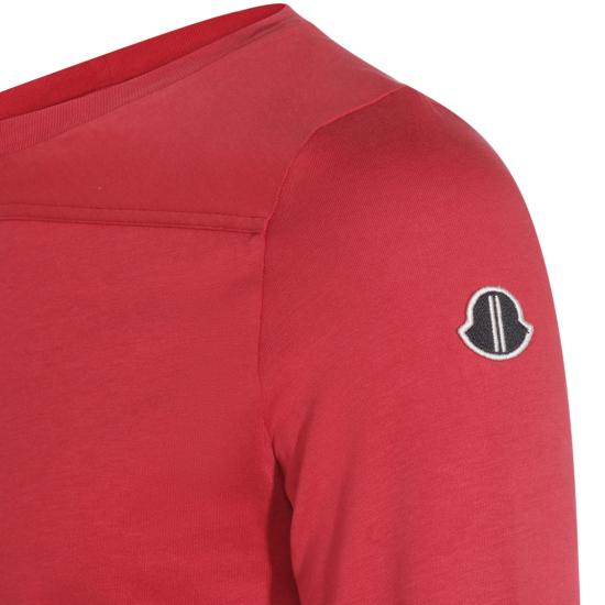 26SS 릭오웬스 몽클레어 긴팔 티셔츠 MU01F8D0189AHD46E Red - RICK OWENS MONCLER