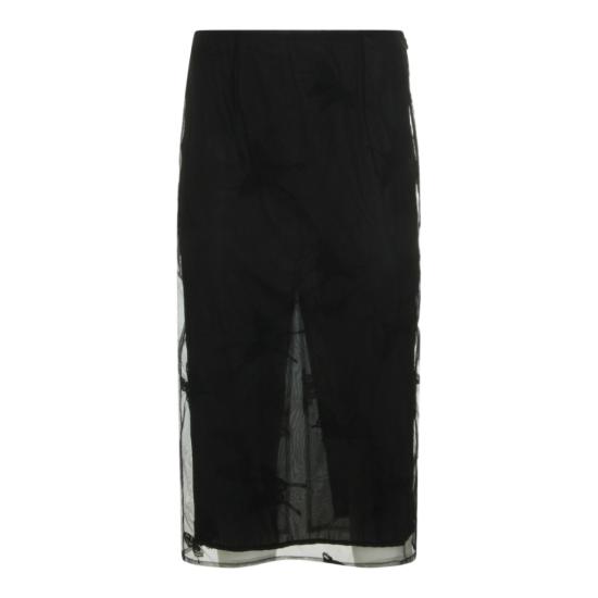 26SS 블루마린 롱 스커트 P644G123AF0990 Black