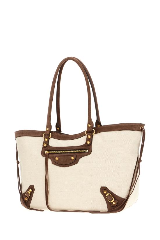 26FW 발렌시아가 숄더백 8664682ACO5 9223 NATURAL LT ESPRESSO - BALENCIAGA